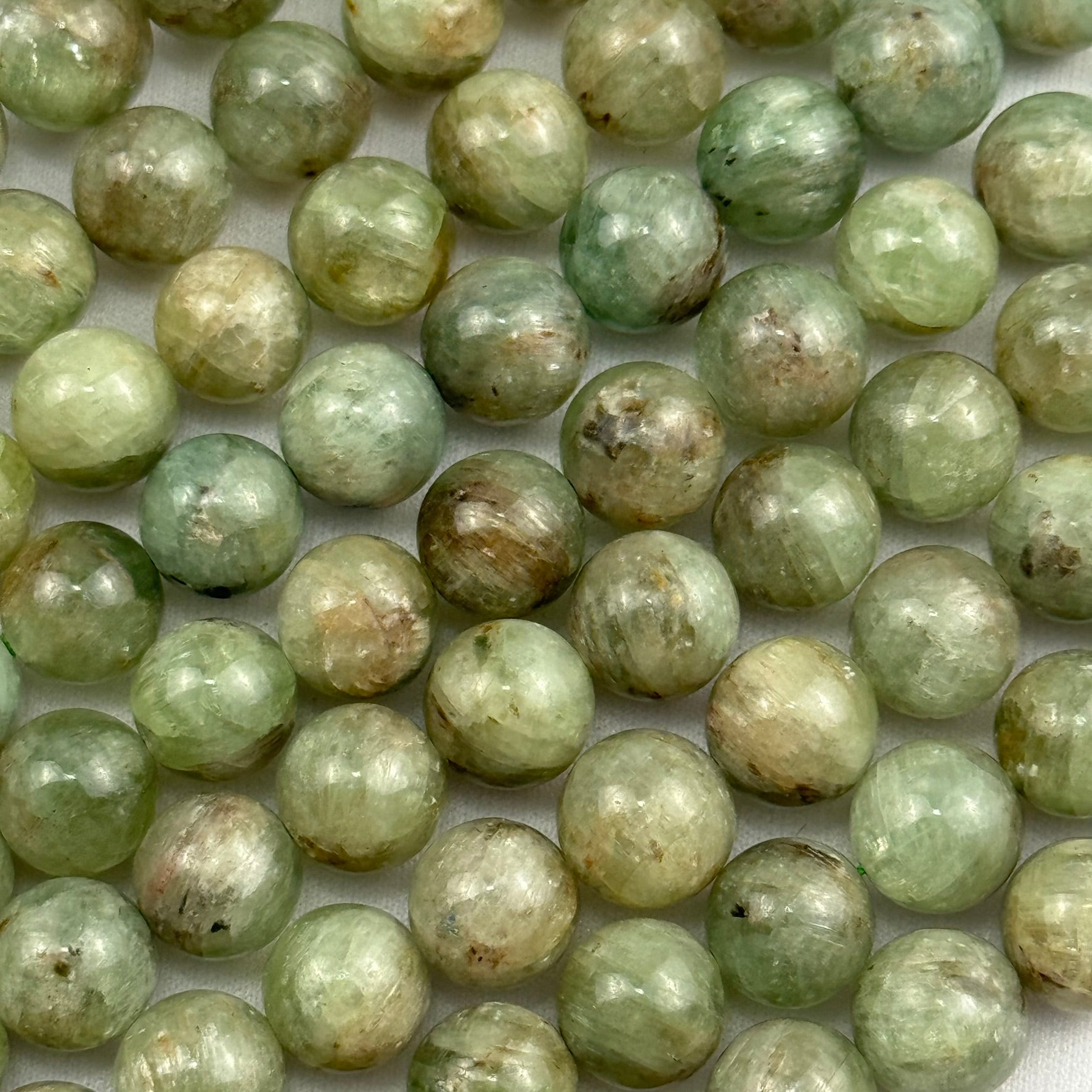 Green Kyanite Polished  Round Beads image 4