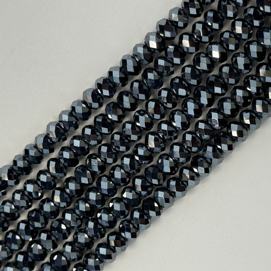 Terahertz Faceted Rondelle Beads
