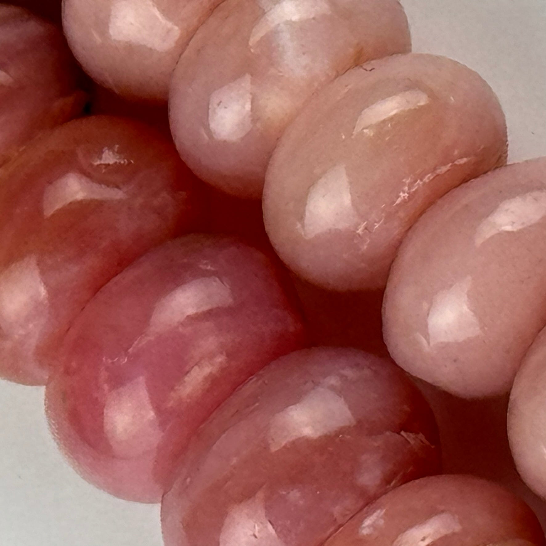 Pink Opal AA Rondelle Polished Beads image 4