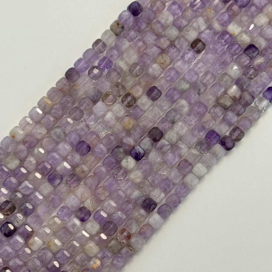 Lavender Amethyst Faceted Square Beads image 0