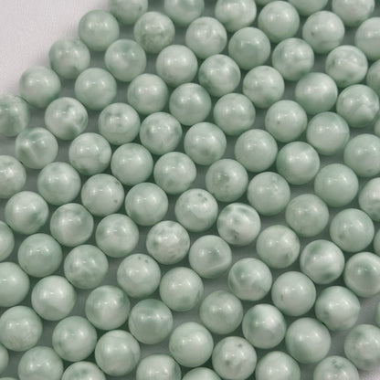 Green Angelite Polished Round Beads image 1