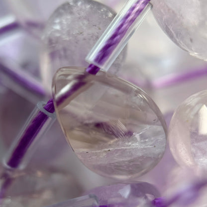 Light Amethyst Faceted Pear Shape Beads image 6