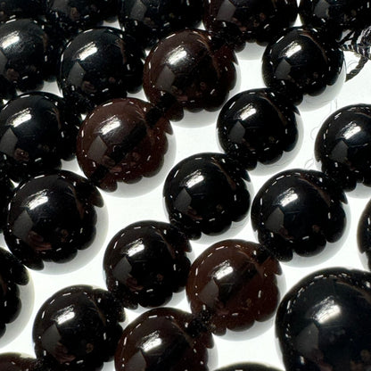 Morion Polished Round Beads image 2