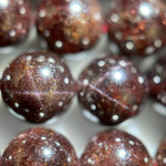 Pyrope Garnet with Star Polished  Round Beads image 1