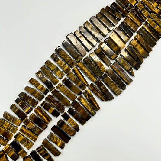 Tiger's Eye Polished Blade Beads (A Quality)