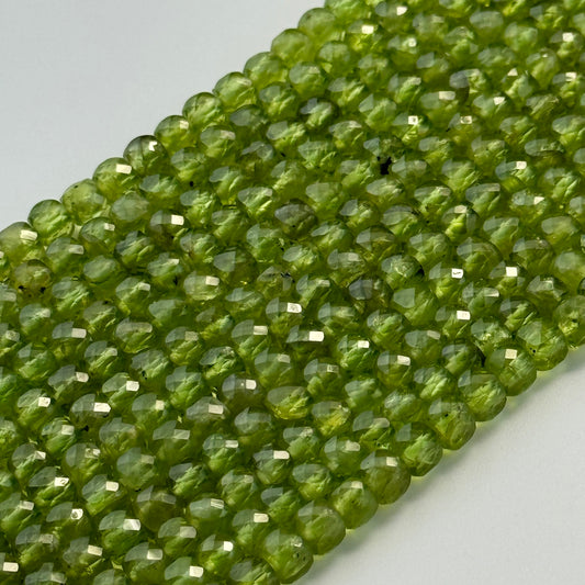 Peridot Square Beads (A Quality)