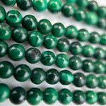 Malachite Polished Round Beads  A-AA-AAA Quality image 1