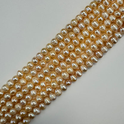 White, Peach Pearl  9x8mm - Ideal for Versatile Jewellery Making Crafts image 2