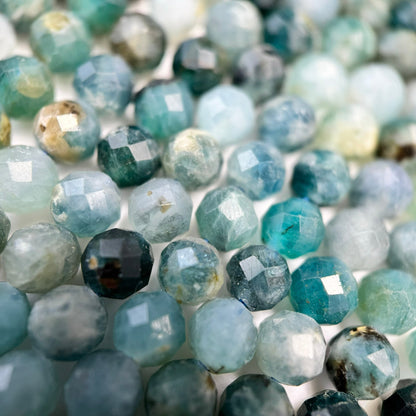 Blue Tourmaline Faceted Round Beads image 7