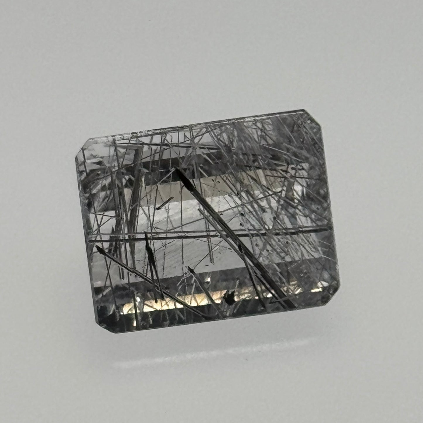 Silver Rutilated Quartz Emerald Cut (22.45 CT) image 0
