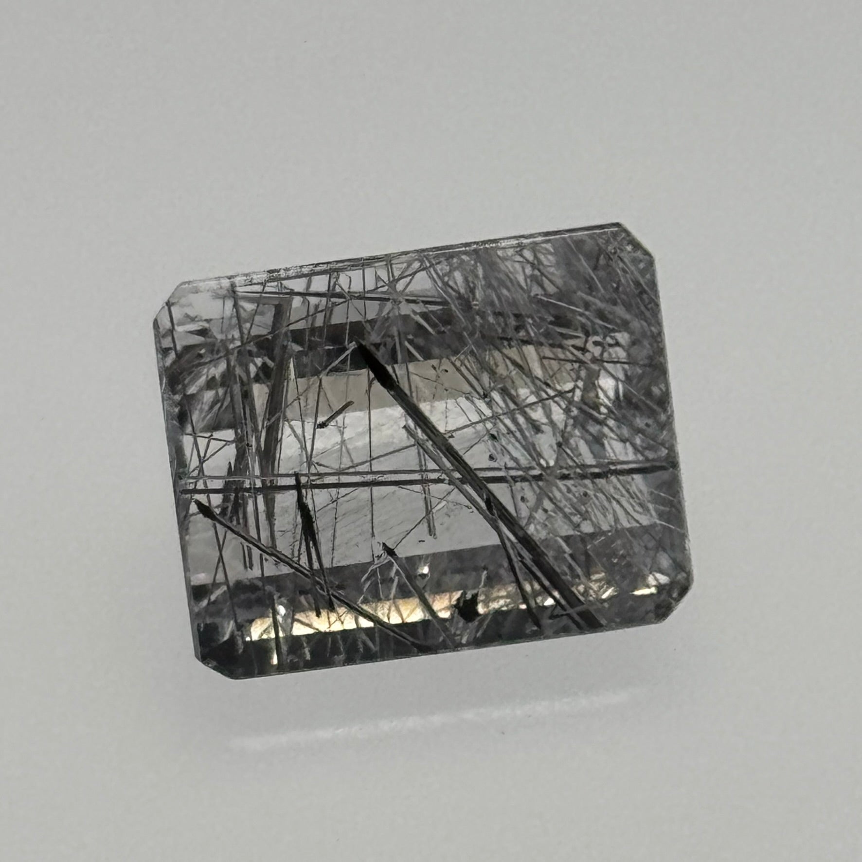 Silver Rutilated Quartz Emerald Cut (22.45 CT) image 0
