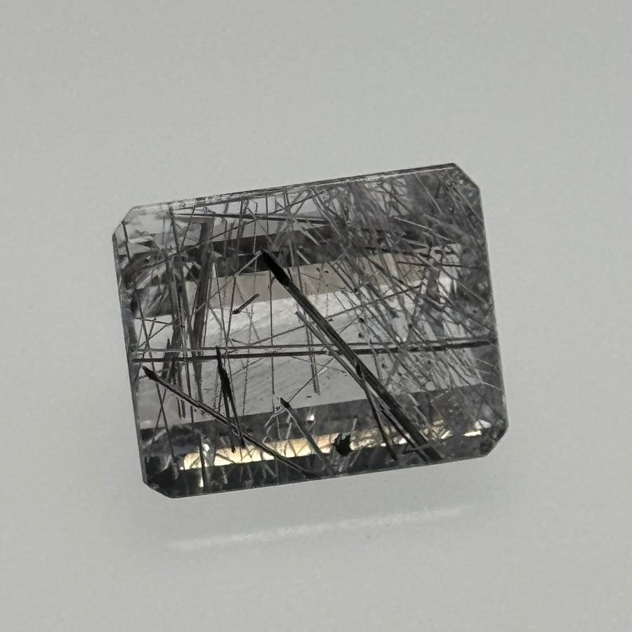 Silver Rutilated Quartz Emerald Cut (22.45 CT) image 0