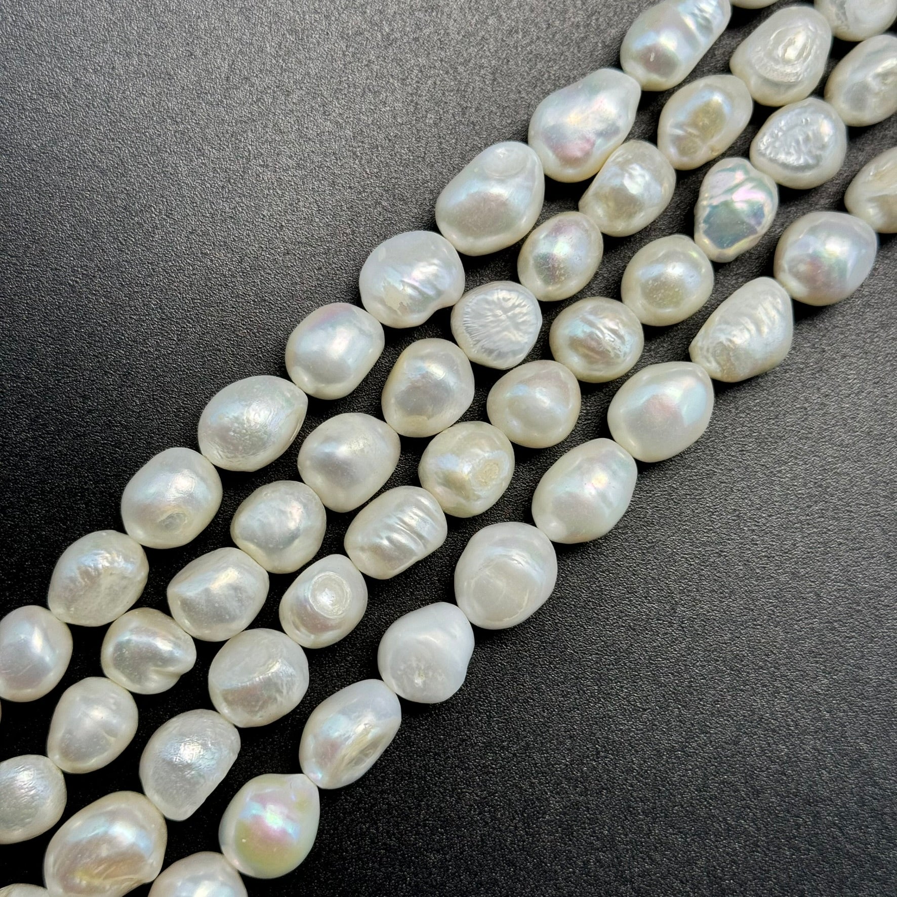 A White Potato Pearl  12x10mm image 0