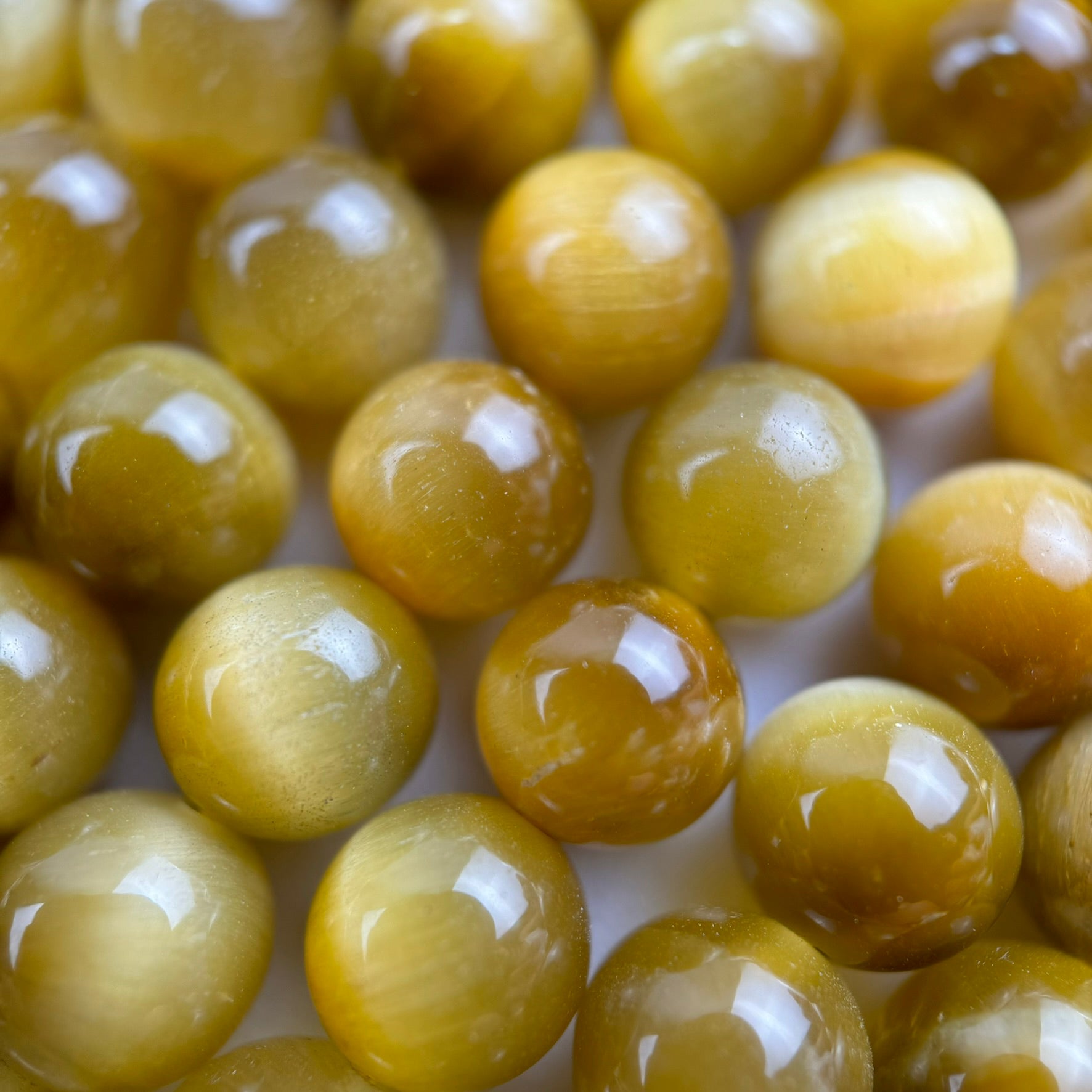 Golden Tiger's Eye Polished Round Beads image 2