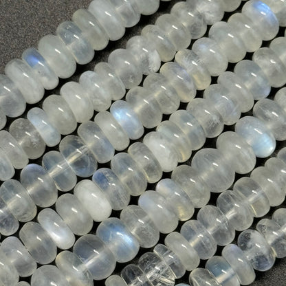 Moonstone AAA Rondelle Polished Beads image 7