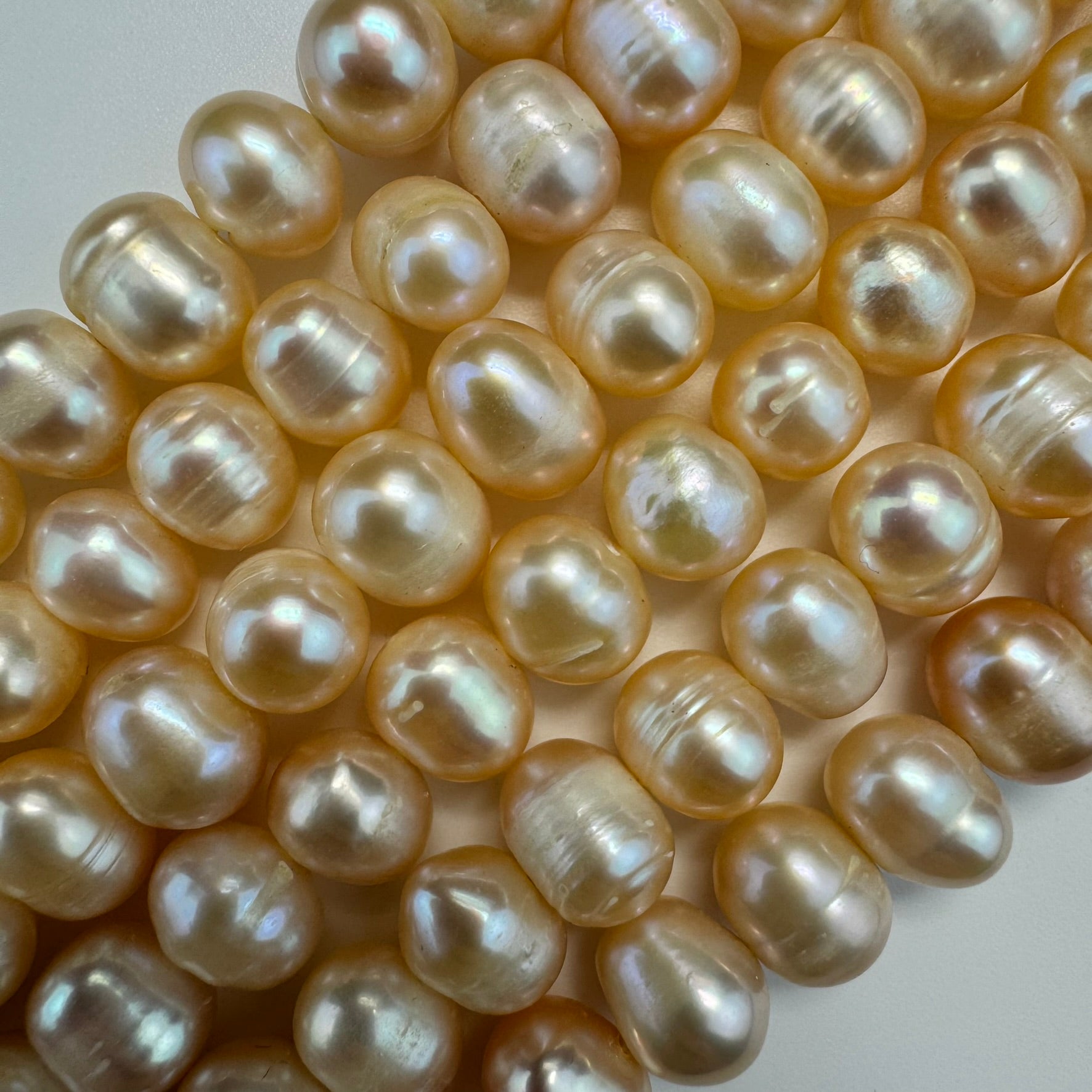 White, Peach Pearl  9x8mm - Ideal for Versatile Jewellery Making Crafts image 3