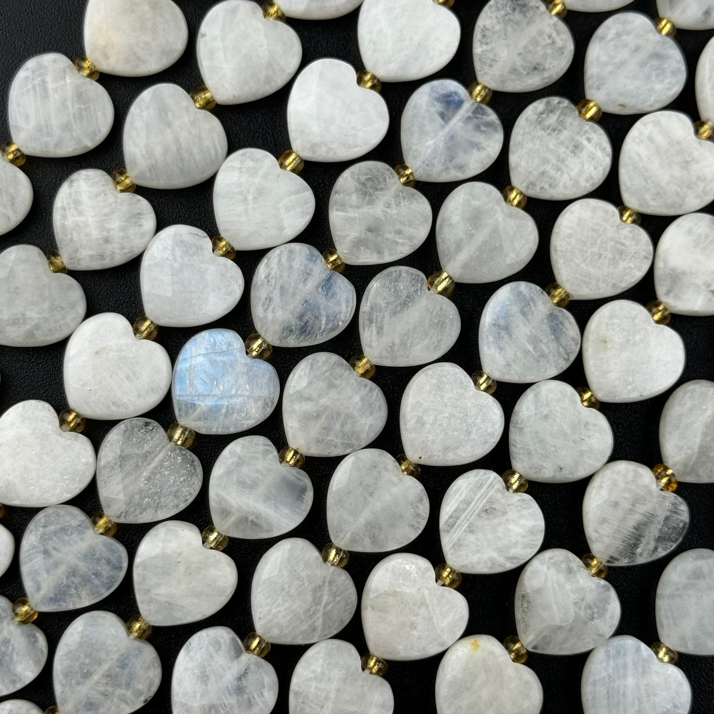Rainbow Moonstone Faceted Heart 12ÃƒÆ’Ã†â€™Ãƒâ€ Ã¢â‚¬â„¢ÃƒÆ’Ã‚Â¢ÃƒÂ¢Ã¢â‚¬Å¡Ã‚Â¬ÃƒÂ¢Ã¢â€šÂ¬Ã‚Â12 mm Beads image 1
