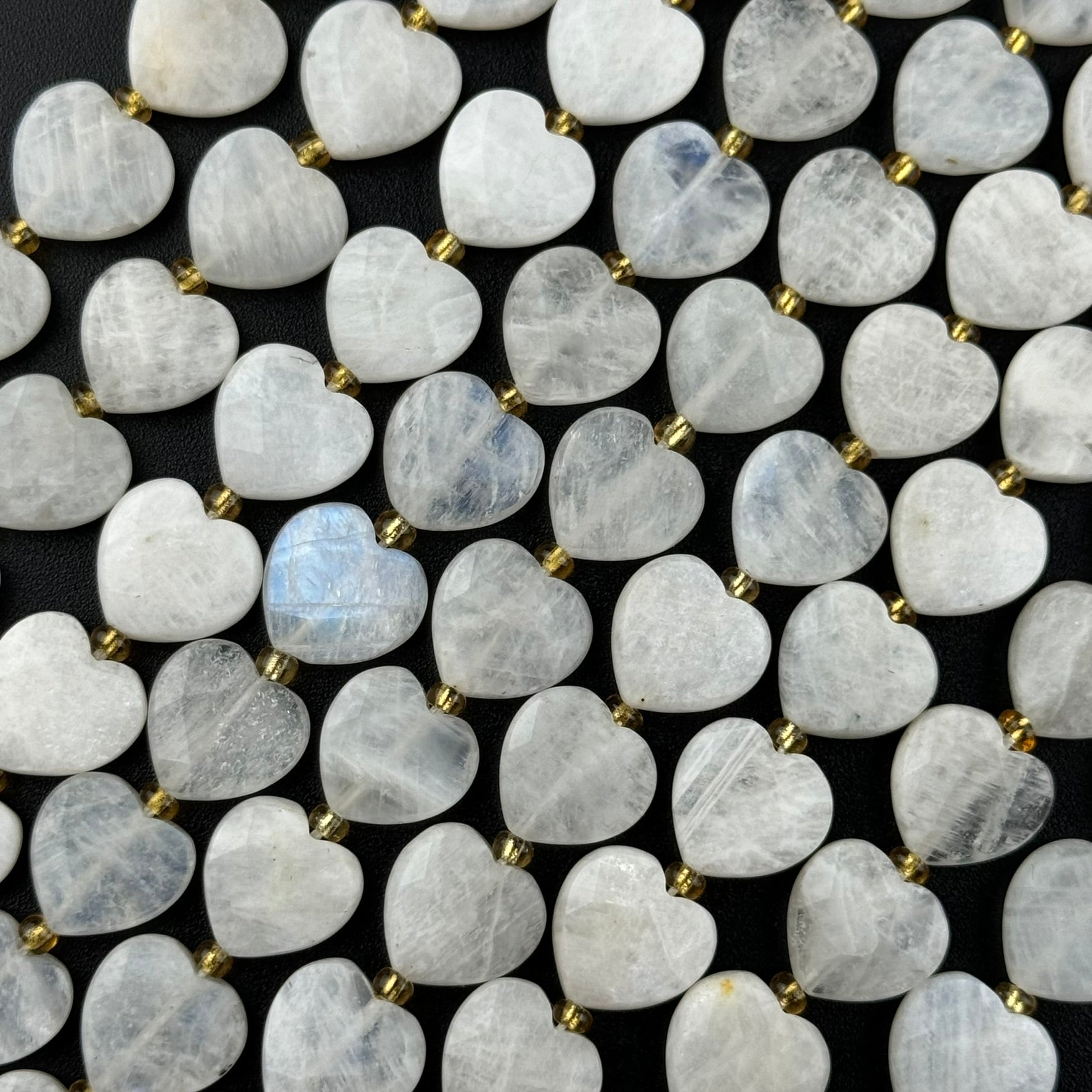 Rainbow Moonstone Faceted Heart 12ÃƒÆ’Ã†â€™Ãƒâ€ Ã¢â‚¬â„¢ÃƒÆ’Ã‚Â¢ÃƒÂ¢Ã¢â‚¬Å¡Ã‚Â¬ÃƒÂ¢Ã¢â€šÂ¬Ã‚Â12 mm Beads image 1