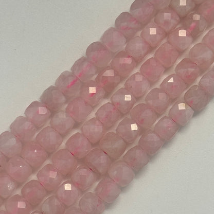 Rose Quartz Square Beads image 0