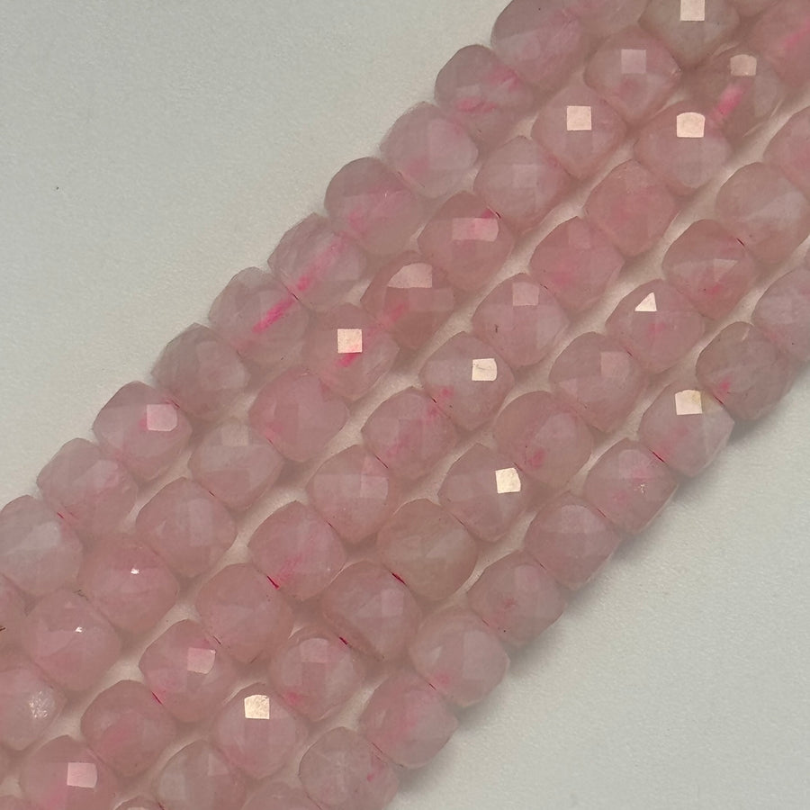 Rose Quartz Square Beads image 0