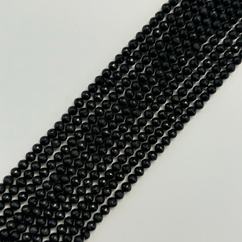 Faceted Round Stone Beads