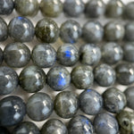 Black Labradorite Polished Round Beads image 1