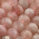 Rose Quartz Faceted Rondelle Beads image 4