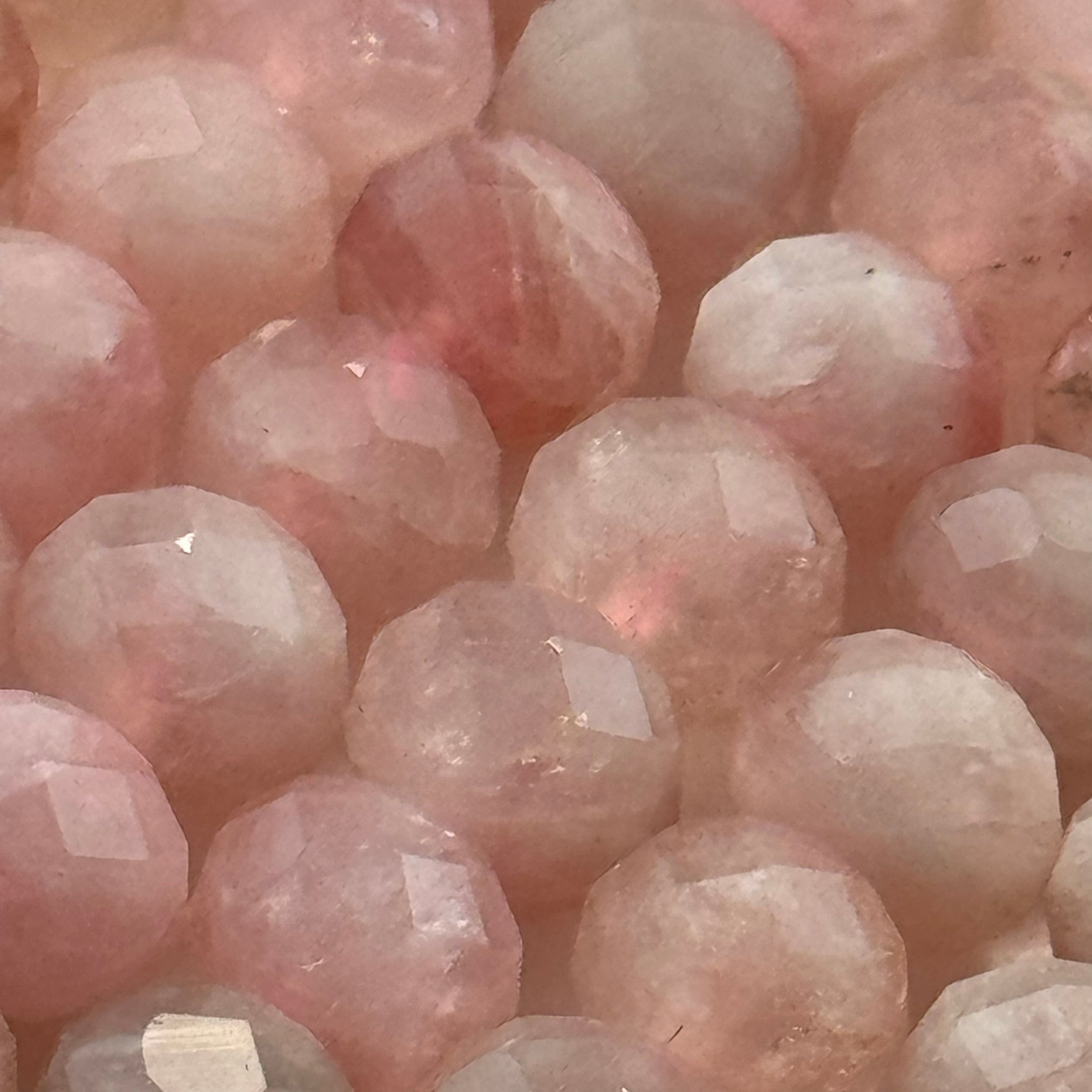 Rose Quartz Faceted Rondelle Beads image 4