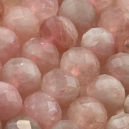 Rose Quartz Faceted Rondelle Beads image 4