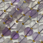 Lavender Amethyst Faceted Heart Shape Beads image 1