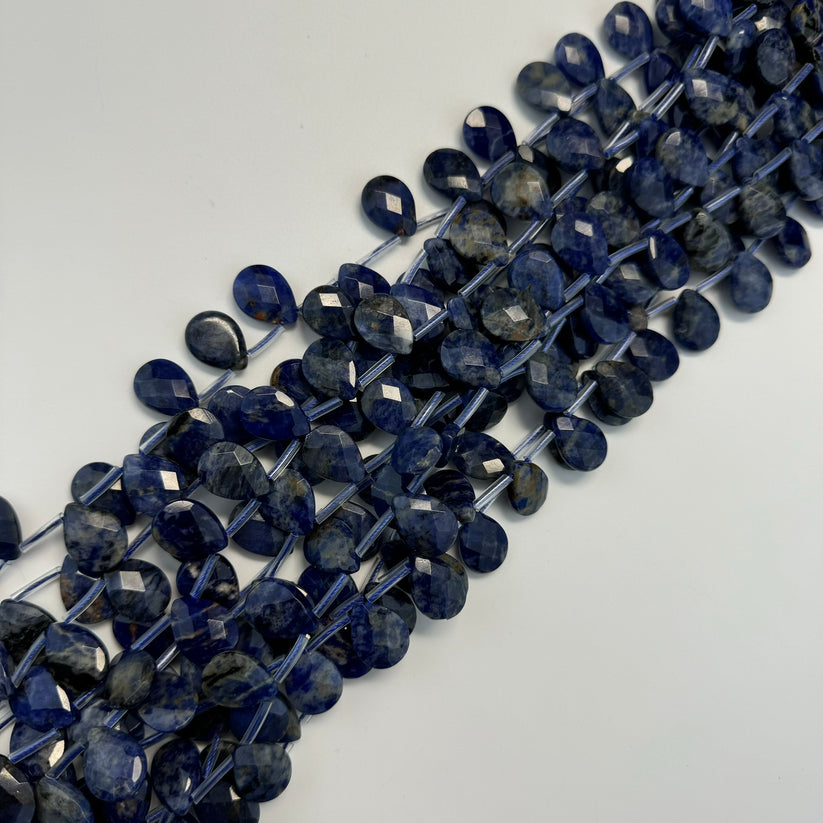 Faceted Pear Shape Semi Precious Stone Beads