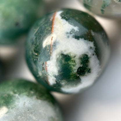 Tree Moss Agate Polished Round Beads image 11