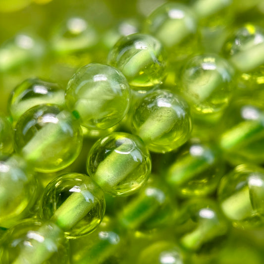 Peridot Polished Round Beads