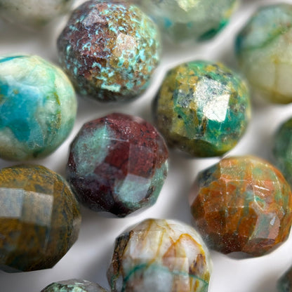 Chrysocolla Faceted Round Beads image 5