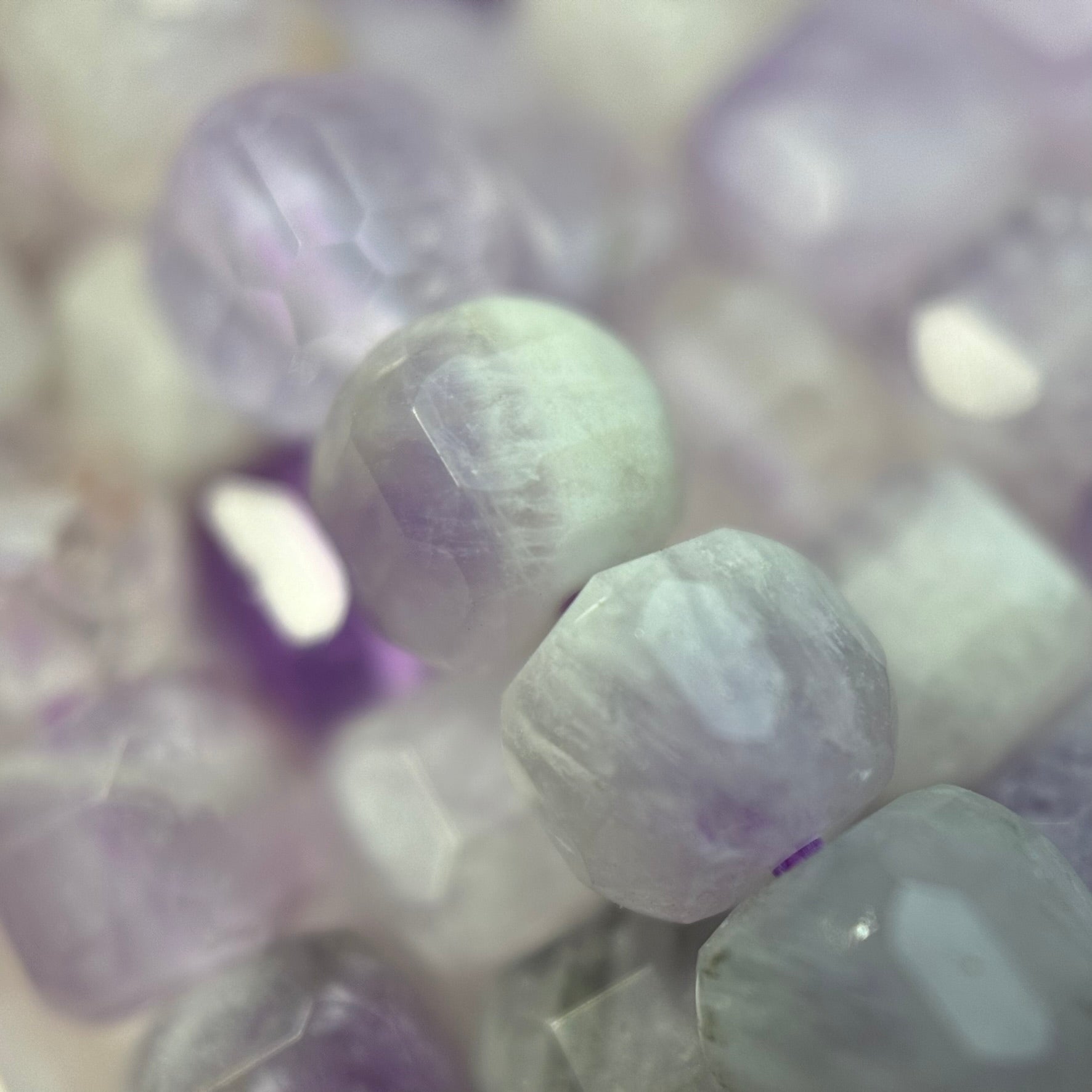 Lavender Amethyst Faceted Square Beads image 2