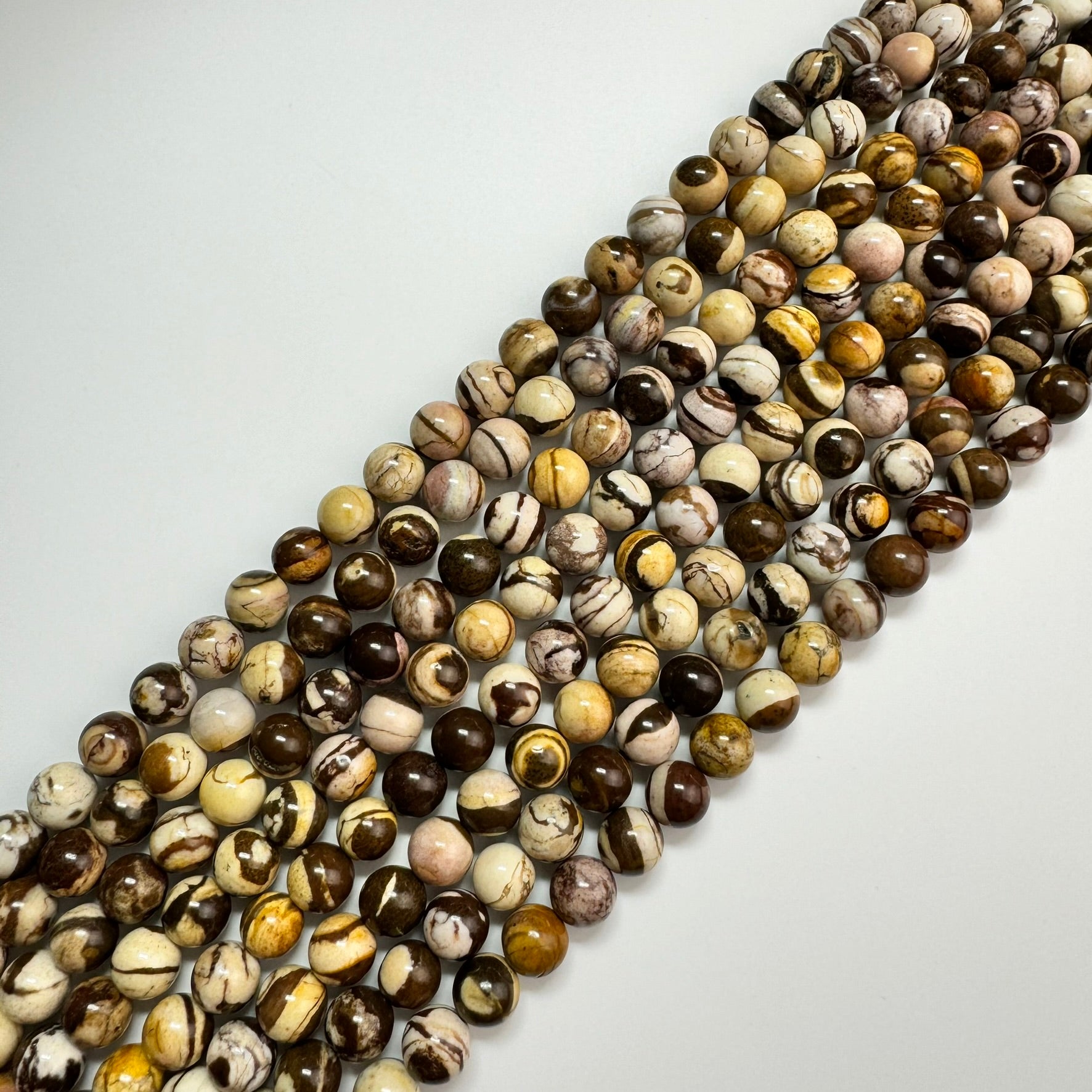 Australian Zebra Jasper Polished Round Beads image 3