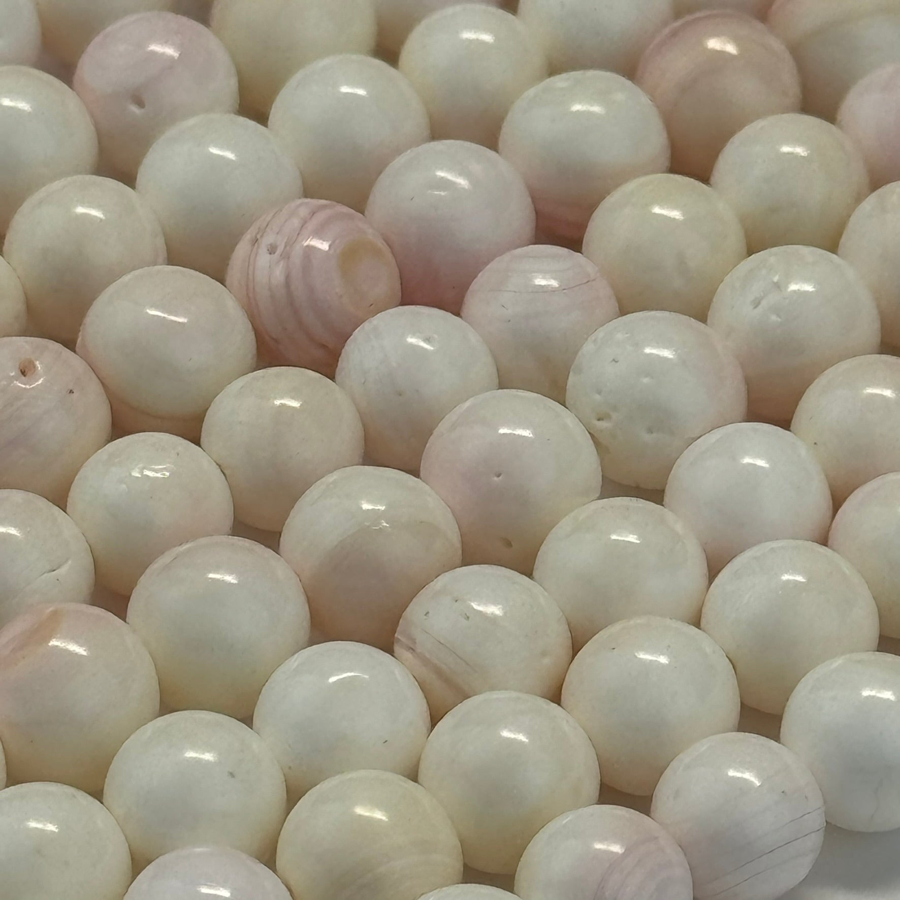 Pink Shell Polished Round Beads image 6
