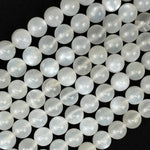 White Moonstone Polished Round Beads image 2