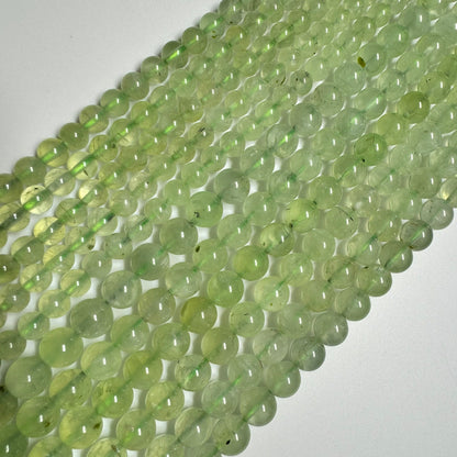 Prehnite Polished Round Beads AA Quality image 2