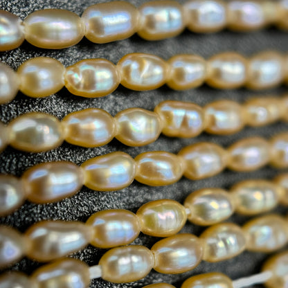White, Peach and Pink Pearl  4x2mm image 1