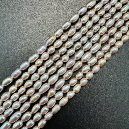 Pink, White and Peach Pearl  4x6mm image 0