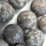 Brown Coral Jasper Frosted Round Beads image 2