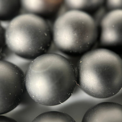 Black Onyx Matte Round Beads image 6