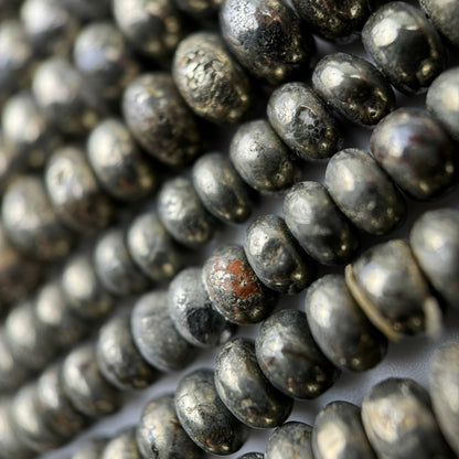 Pyrite Polished Rondelle Beads image 2