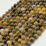Quartz with Tiger's Eye Polished Round Beads image 4