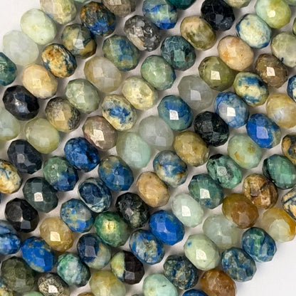Azurite Faceted Rondelle Beads image 1