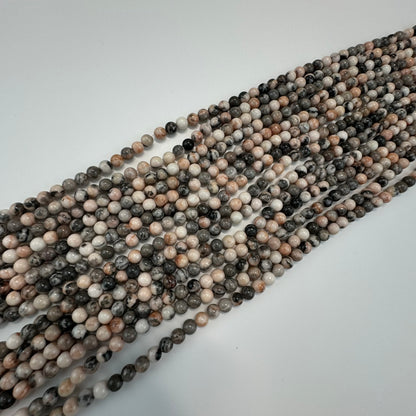 Pink Zebra Jasper Polished  Round Beads image 3