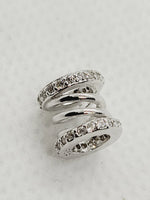 Spring Cubic Zirconia Spacers | 925 Sterling Silver (2 colours) image 1