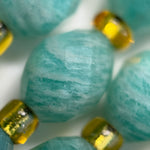 Brazilian Amazonite AA Faceted Barrel Gemstone Beads image 3