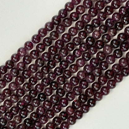 Rhodolite Grape Garnet Polished Round Beads image 4